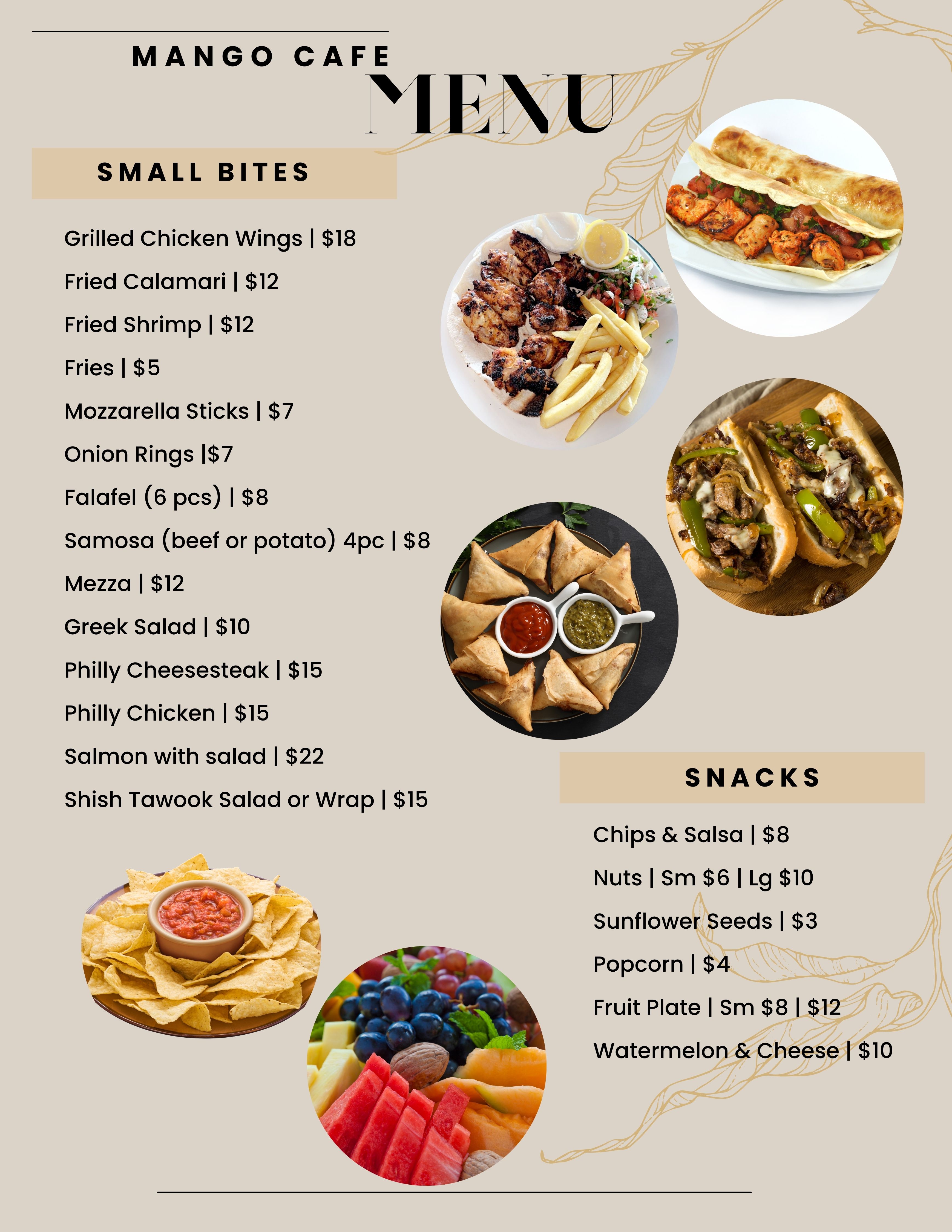 Menu Page 1